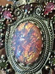 Vintage Sarah Coventry Contessa Brooch Faux Opal and Rhinestones Pretty