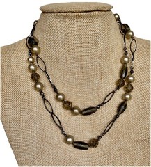 Vintage Carol Lee Faux Pearl Necklace, 35″ Long