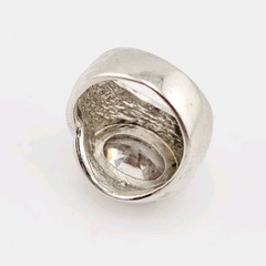 Vtg Sz 8 Ring ESPO Band Dome Oval Cubic Zirconia Swirl 14KGE Jewelry J ESPOSITO