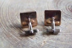 Swank Blue & 1/40 10K Gold Cufflinks RGP