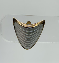 VTG Albert Scharning Norway Sterling White Enamel Clip-On Earrings 4g #bfi
