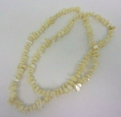 Beads Necklace Jewelry White Rock Stones Faux Tiny Pearls String Strand 39cm