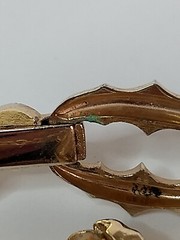 Vintage Barclay Costume Gold Tone Clear Rhinestone Round Link Bracelet Old Money