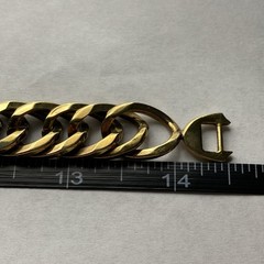 VINTAGE Sperry Chunky GOLD-TONE CURB LINK 15in NECKLACE – HEAVY Statement Runway