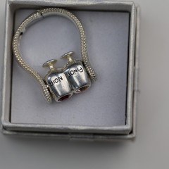 Pinot Noir Wine Glasses with Gemstones Charm Sterling Silver