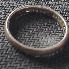 925 Sterling LA ROCKS “I Love You To The Moon & Back” Band Ring Size 8.75 J34