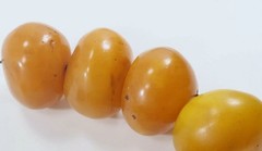 Vtg Egg Yolk Butterscotch Amber Bakelite Chunky Beads 40-45mm x 30mm, 326+ Grams