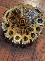 SIGNED CAPRI 50s 1950’s 1960’s 60s Vintage Rhinestone Pin Brooch & Earrings Set