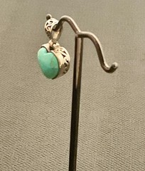 Vintage Sterling Silver 925 & Turquoise Heart Pendant