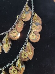 Handmade Mixed Metal Necklace Copper & Brass Artisan Necklace Double Strand