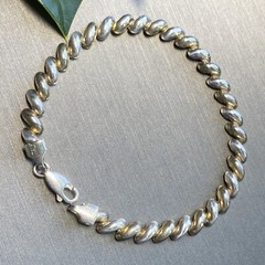 Vintage Saint Marco Bracelet Estate Fine Jewelry Pre-Owned Sterling Silver Italy