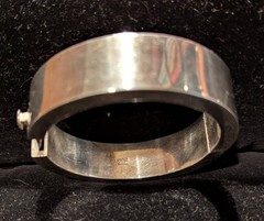 Stunning Sterling Silver 925 Modernist Bracelet Clasp & Hinged 72.7g Mexico