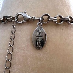 VINTAGE WHITE HOUSE | BLACK MARKET SILVERTONE CHOKER NECKLACE 16 in. ext…