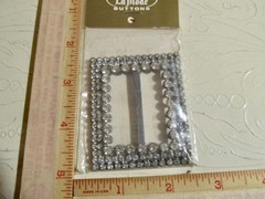 VtG NOS Glitzy 2-3/4″ Rectangular Rhinestone Belt Buckle makes a Great Frame!