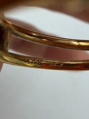 Vintage Ring Tigers Eye Donut Oval 14K Gold Womens Size 6 5.4 grams