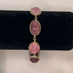 Vintage Hobe Scarab Link Bracelet