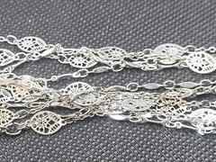 Vintage Silver Tone Chain Necklace With Dragonfly Pedant 32in.