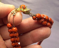 Double Strand ☆ Round Faceted ☆ Terracotta ☆ Glass Bead ☆ Necklace & Earrings