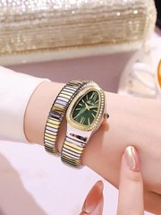 Classic Snake Shape Watch for Women Gold Silver Scaleable Bracelet Womens Wat…