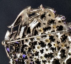 ART (C) Arthur Pepper Mode Art Brooch & Earring Set AB Rhinestone Pink Enamel