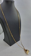 Vintage Joan Rivers Gold Plated CrystalAccented QuartzWatch Pendant Necklace 30″