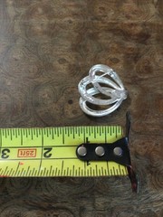 Two Tone Silver & Gold Color Vintage Napier Loop Brooch Pin Fashion Jewelry