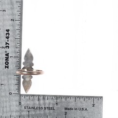 sz5.75 Vintage Zuni sterling silver 3 stone flush inlay turquoise ring