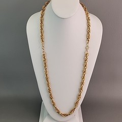 Vintage Chain Necklace Lot of 2 Curb Link Rope Gold Tone