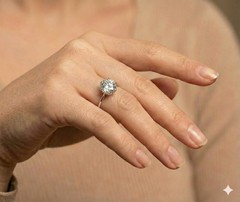 Platinum Vintage Engagement Ring 2.35ct. Lab Grown Round Old Euro Cut Diamond