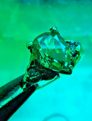 2.CARAT center NATURAL Diamond “Not a LG enhanced” w/side diamonds, 14k solid yg