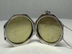 Platinum Vintage Locket Necklace Pendant