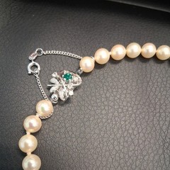 Vintage Orquidea Majorca man made Pearl & Sterling Silver Jewelry Set Velvet Box