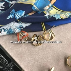 Sallys Quality 100% Brass & Enamel Scarf Ring Chain Buckles Brooch For Scarves