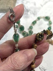Vintage Necklace Choker Lot Art Glass Wood Milky Lucite Boho Chic More Lot of 6