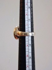 Vintage Designer Oval Cut Smoky Quartz Band Statement Ring Sz 8 Sterling Silver