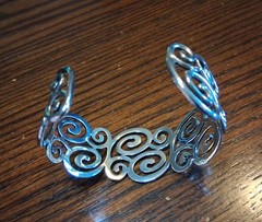 Vintage Sterling Ross Simons Swirl Scroll Cuff Bracelet 31g See Pics/Description
