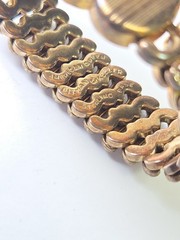 Vintage Gold Filled Sterling Pitman & Keeler American Queen Sweet Heart Bracelet