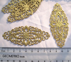 20pcs Plum Blossom Filigree Findings Raw Brass Stamping Flower DIY Crafts Making