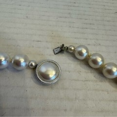 Vintage Japan Large Faux Pearl 10mm Beaded Strand 27″ Necklace Box Clasp Classic
