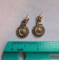 Vintage Gold Nuggets In 1/20 12K Gold Filled Capsule Earrings