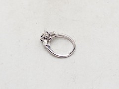 Vintage $6000 1.50ct Si1 H GIA CERTIFIED HEART CUT Diamond 14k White Gold Ring