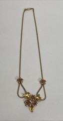 STUNNING VINTAGE KREMENTZ BI-COLOR GOLD FILLED CHOKER NECKLACE 15″ IN LENGTH