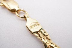 Vintage Gold Filled Braided Necklace 17.75″