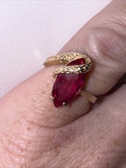 Antique Ruby 24K Ring