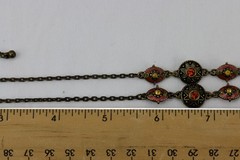Nina Ricci/Avon Brass Toned Rhinestone and Enamel Necklace, 15gr