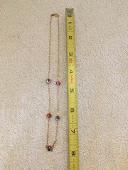 Vintage Millefiori Necklace Marked Gold Filled 12K 1/20 Estate Piece