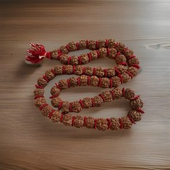Vintage Natural 5 Mukhi Blessed Rudraksha Beads Yoga & Meditation Mala 40”inch