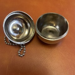 Vintage CHARLIE Revlon Silver Tone Apple Solid Perfume Necklace Pendant