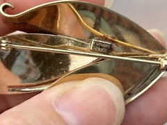UNIQUE Vintage Gold Filled Brooch Lot ALL SIGNED Winard, WRE, JMS Feather TURTLE