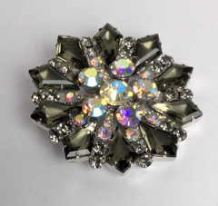 Delizza Elster Juliana Keystone Gray Kite Triangle AB Rhinestones Verified #4157